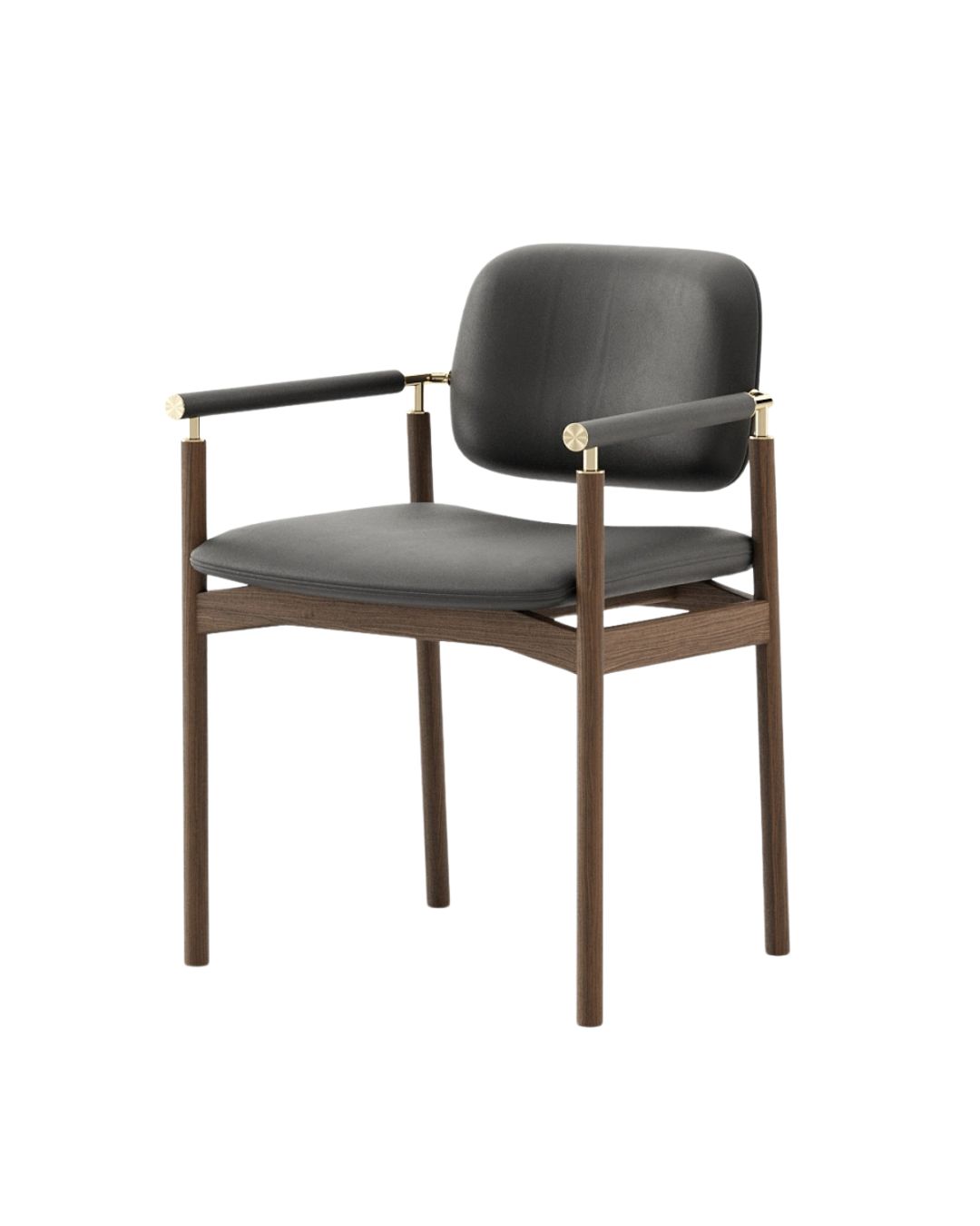 Valgomojo kėdė medinėmis kojelėmis ir porankiais