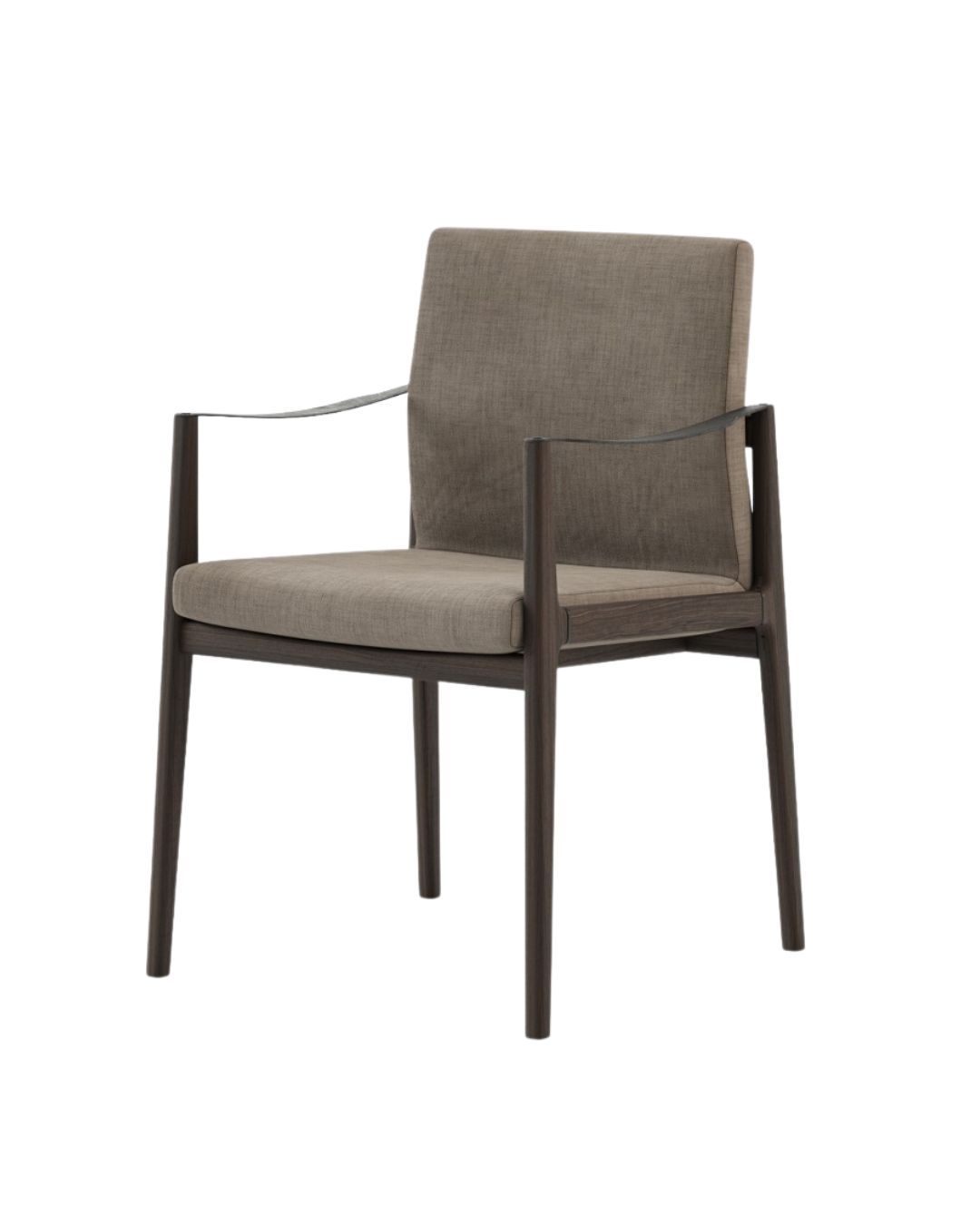 Valgomojo kėdė medinėmis kojelėmis ir porankiais