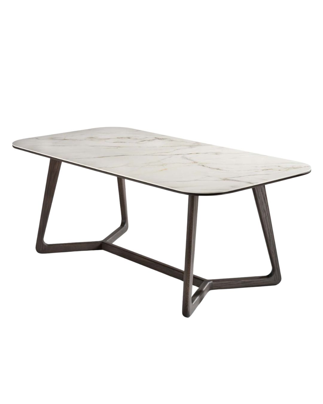 Stačiakampio formos valgomojo stalas su keramikos stalviršiu