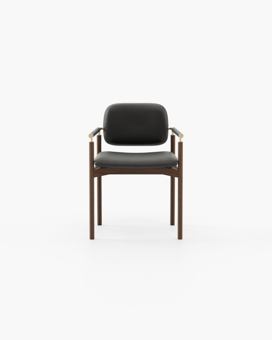 Valgomojo kėdė medinėmis kojelėmis ir porankiais