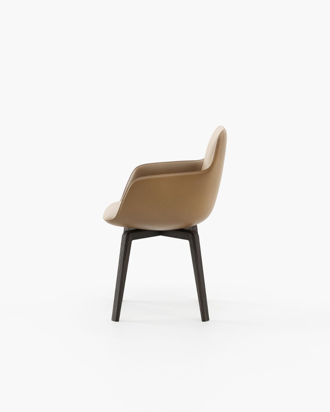 Valgomojo kėdė medinėmis kojelėmis ir porankiais