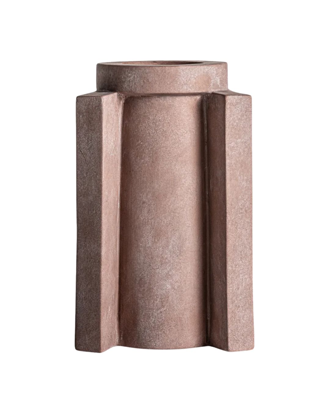 Rožinės spalvos keramikinė vaza