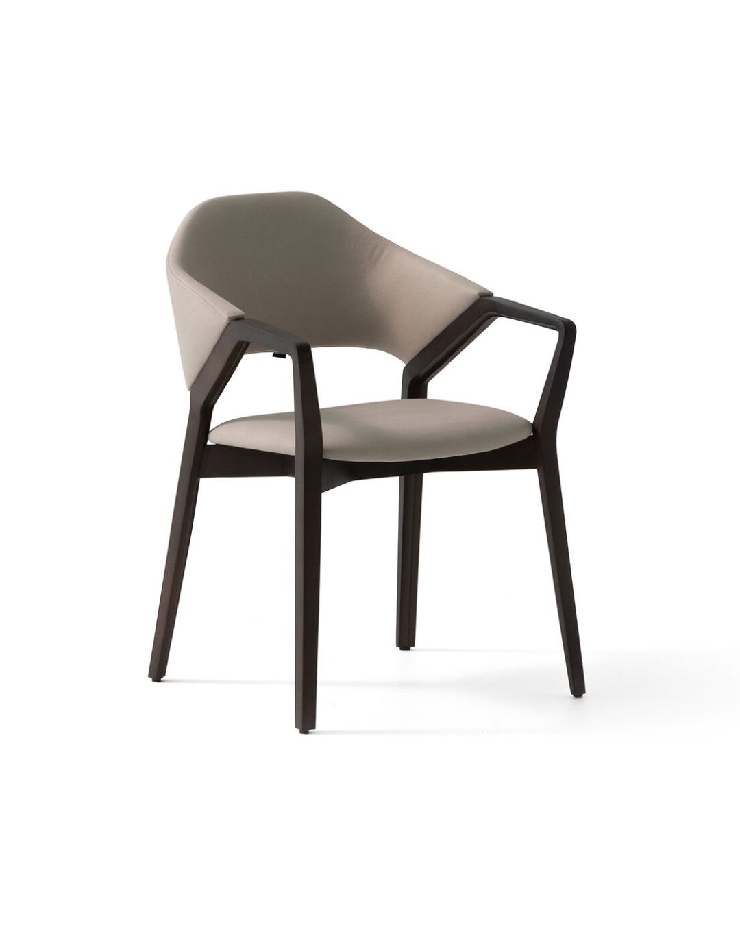 KENDO kėdė su medinėmis kojelėmis ir porankiais