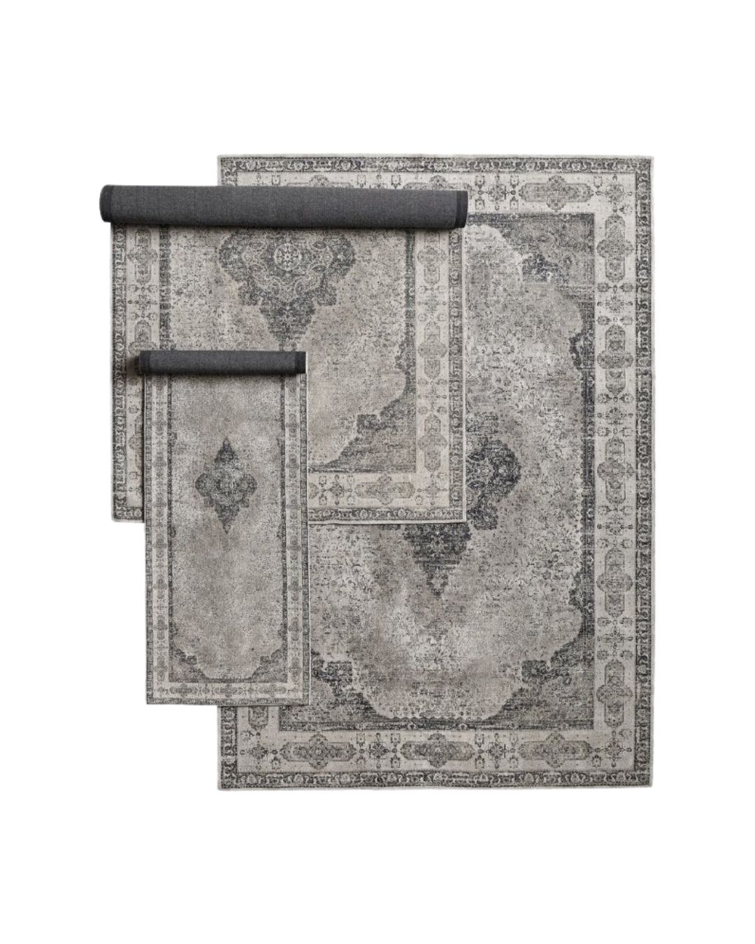 Margas kilimas pilkos spalvos