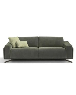Tamsiai žalios spalvos dvivietė modernaus dizaino sofa-lova