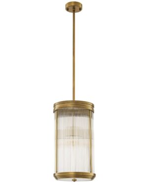 Pakabinamas klasikinio dizaino šviestuvas su sendinto žalvario apdaila