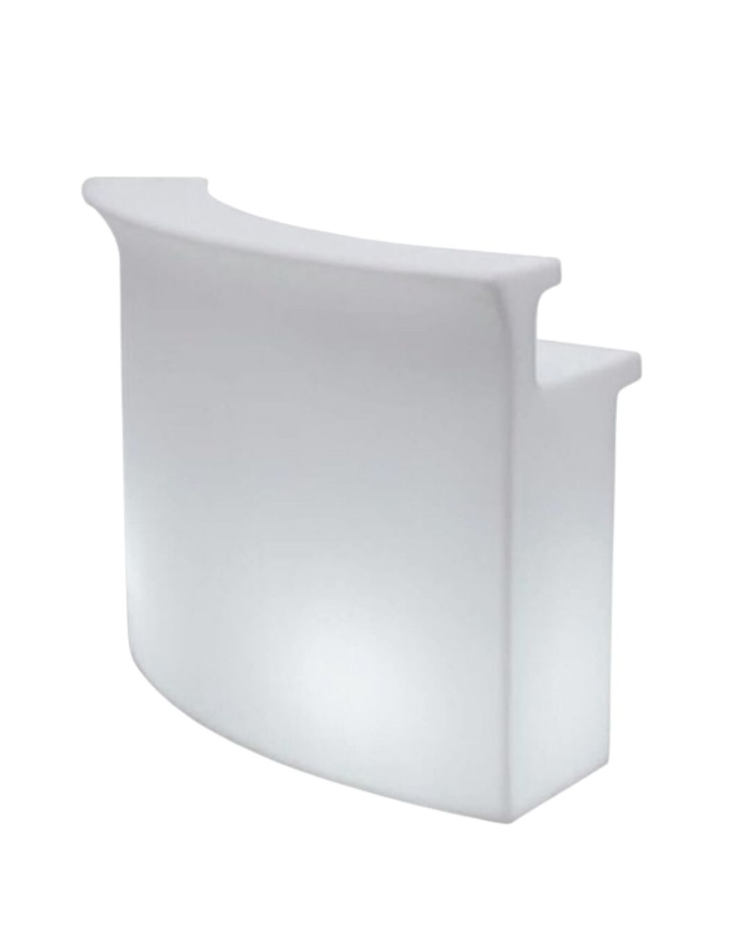 Baltos spalvos plastikinis lauko baras su pašvietimu iš vidaus