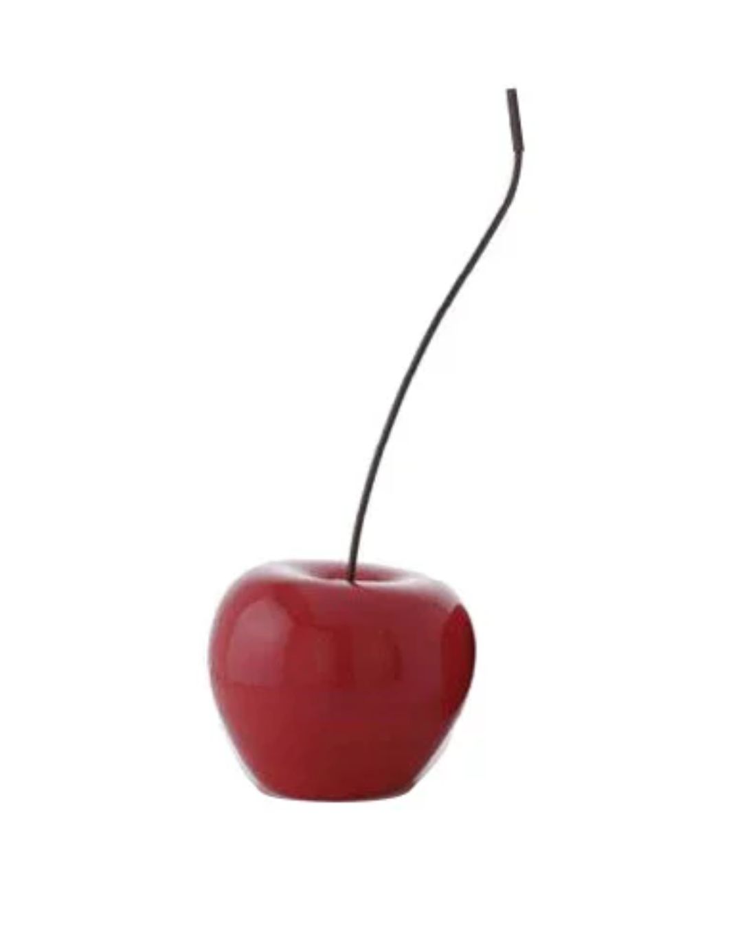 Interjero dekoracija - raudonos spalvos vyšnia su koteliu