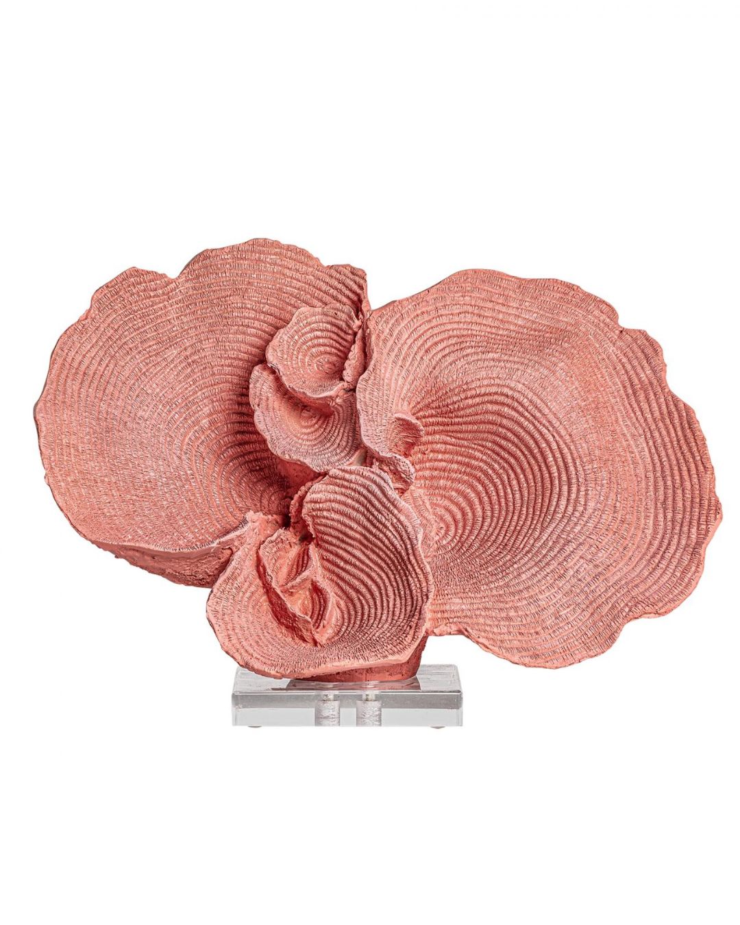 Rožinės spalvos koralo formos interjero dekoracija