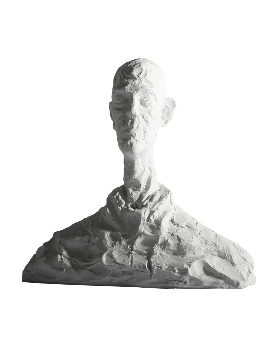 Baltos spalvos vyro biusto skulptūra iš rezino