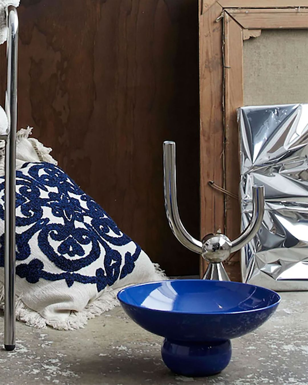 Keramikinis mėlynas dubuo