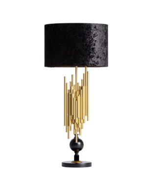 Art deco stiliaus stalinis šviestuvas su juodu gaubtu