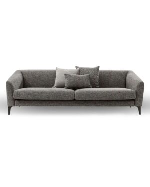 Pilka dvivietė sofa su pagalvėlėmis