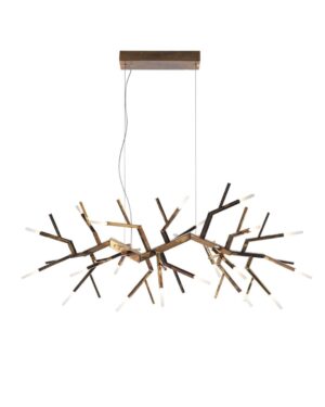 Sendinto aukso pakabainamas šviestuvas su daug šakelių, kaip koralas