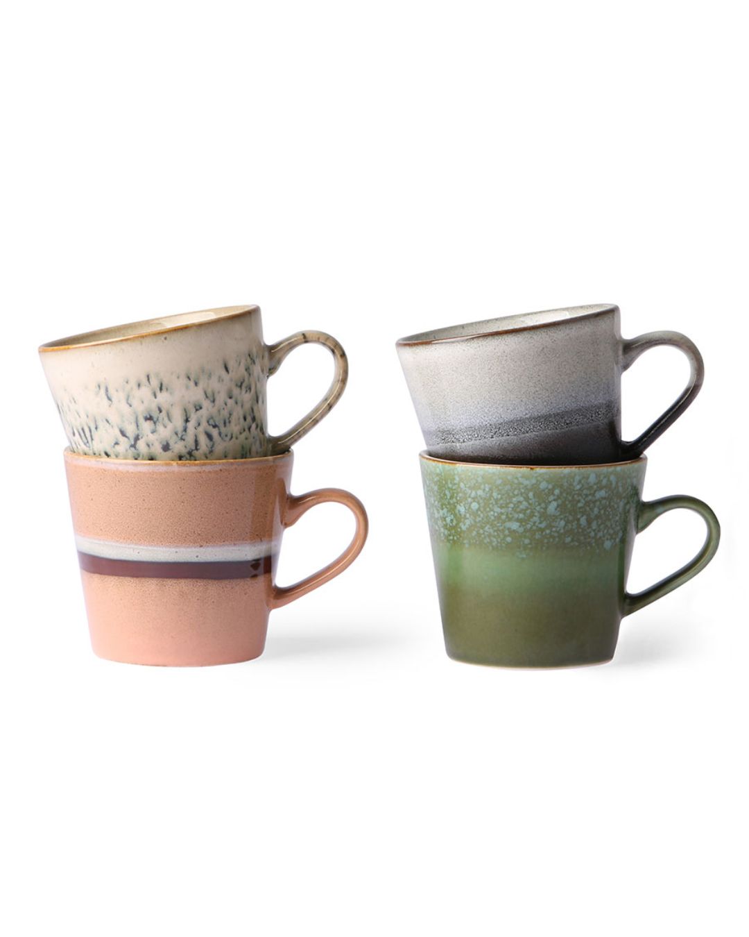 Keramikinių kavos puodelių komplektas