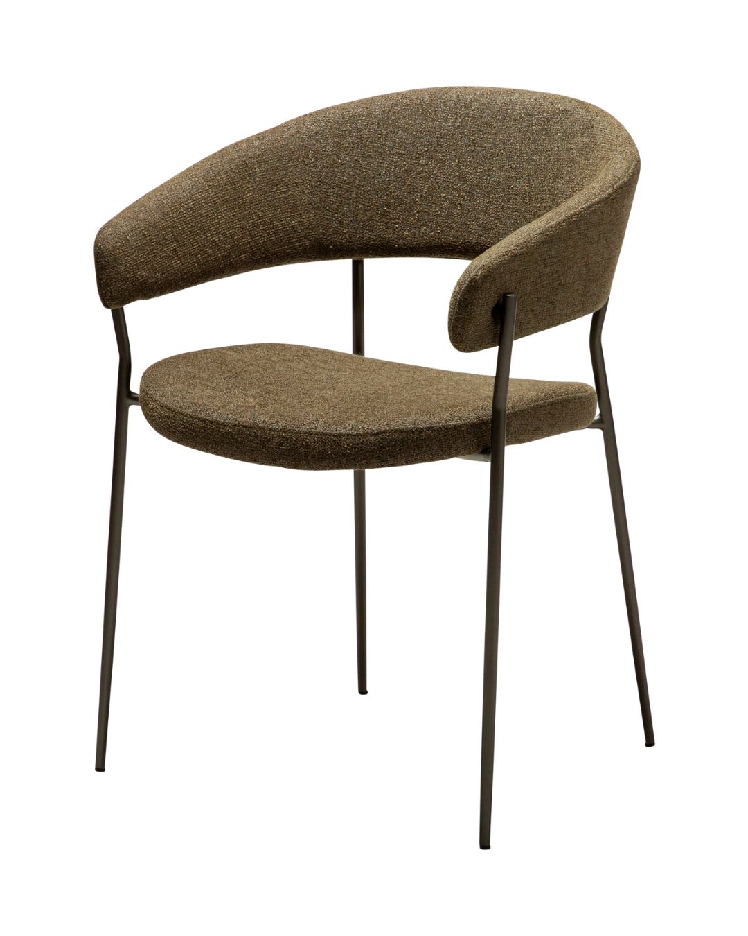 Valgomojo kėdė su porankiais ir plonomis kojelėmis