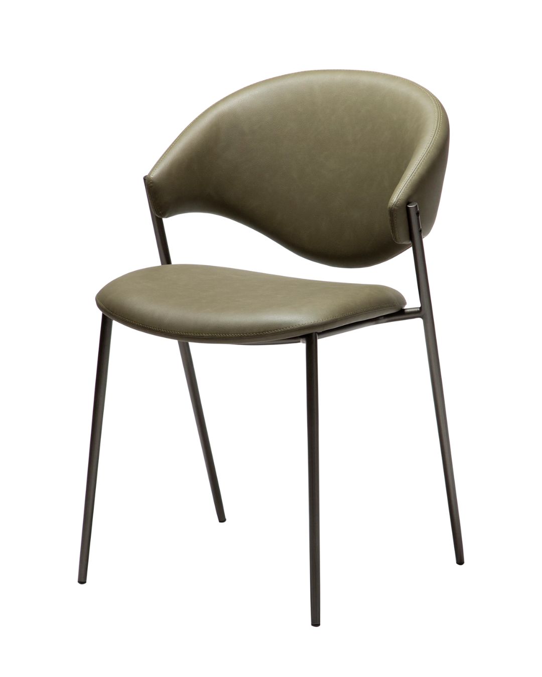 Minimalistinio dizaino dirbtinės odos valgomojo kėdė