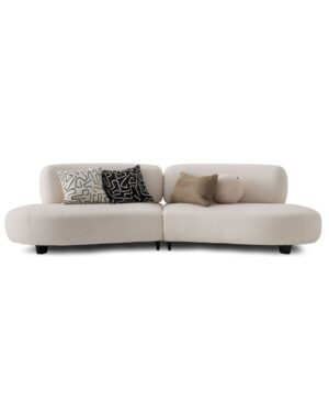 Skandinaviško dizaino baltos spalvos Bon Bon sofa