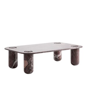 Kavos staliukas BOURG, pagamintas iš burgundiškos spalvos marmuro