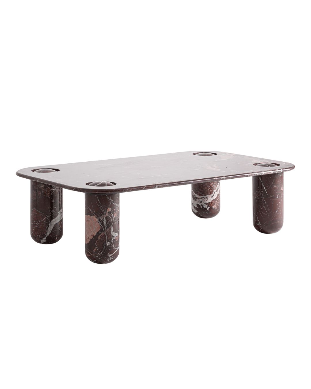 Kavos staliukas BOURG, pagamintas iš burgundiškos spalvos marmuro