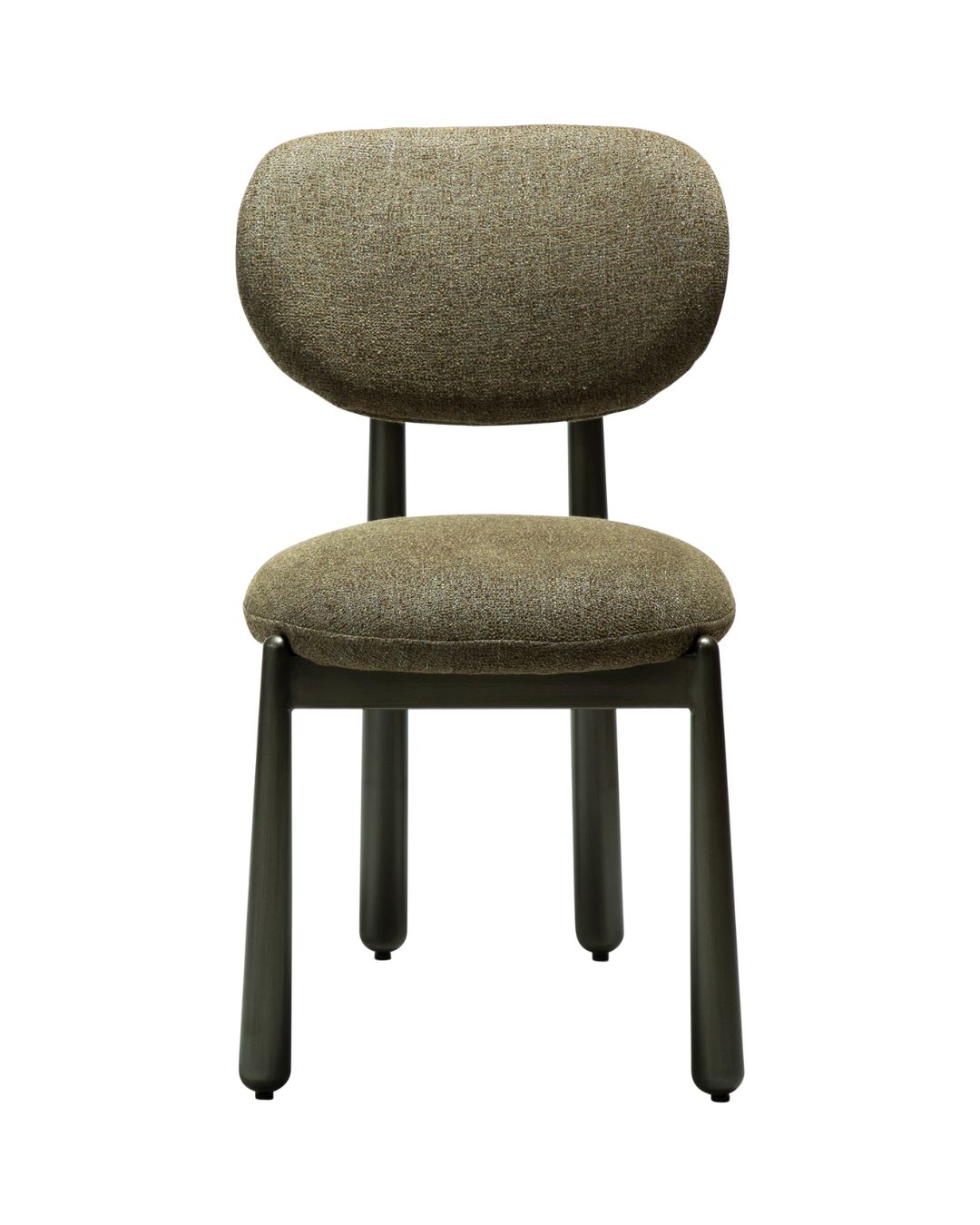 Tamsiai žalios spalvos WOKE kėdė su paminkštinta sėdimąja dalimi ir atlošu