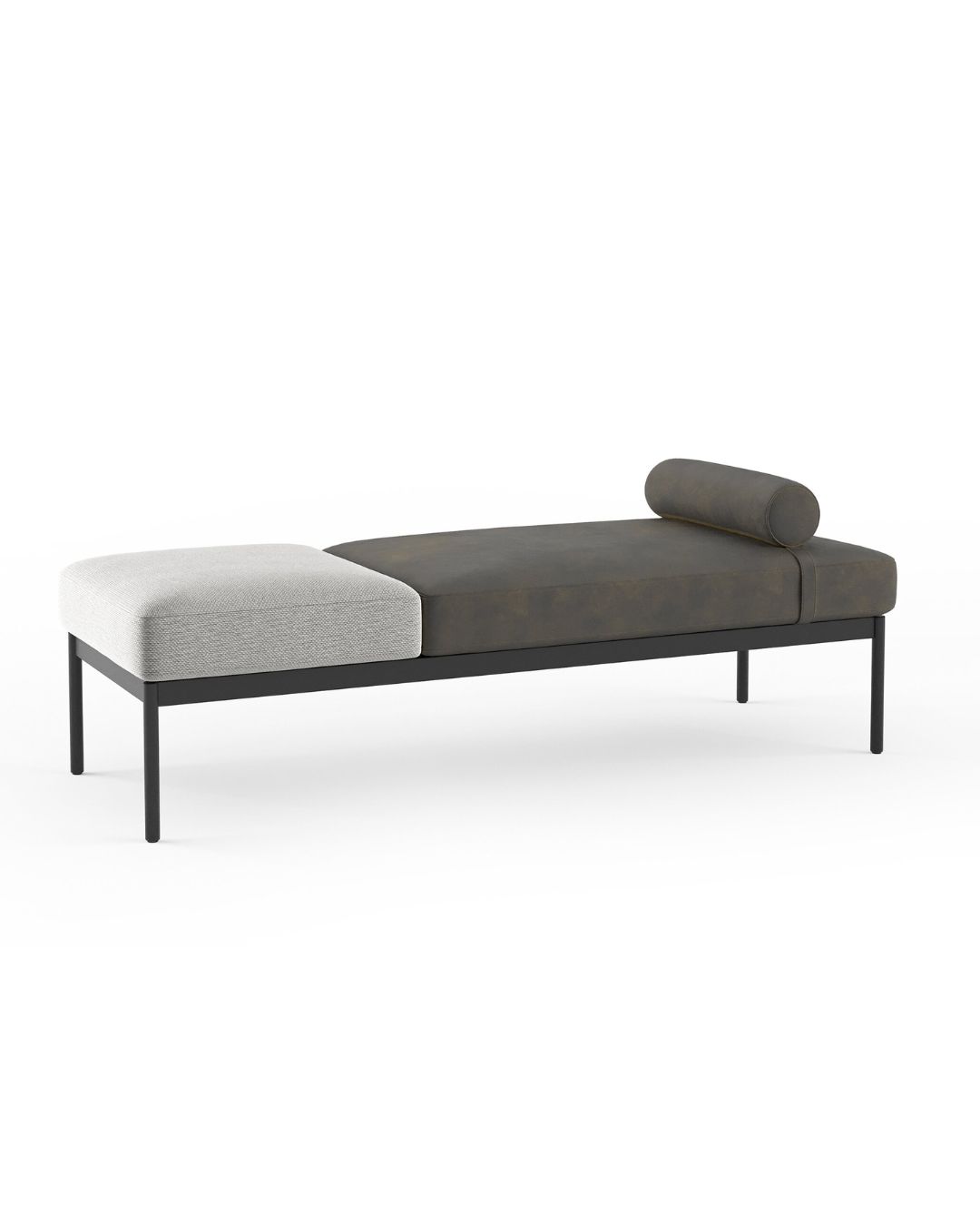 Minimalistinio dizaino Troy suoliukas ant 4 metalinių kojelių