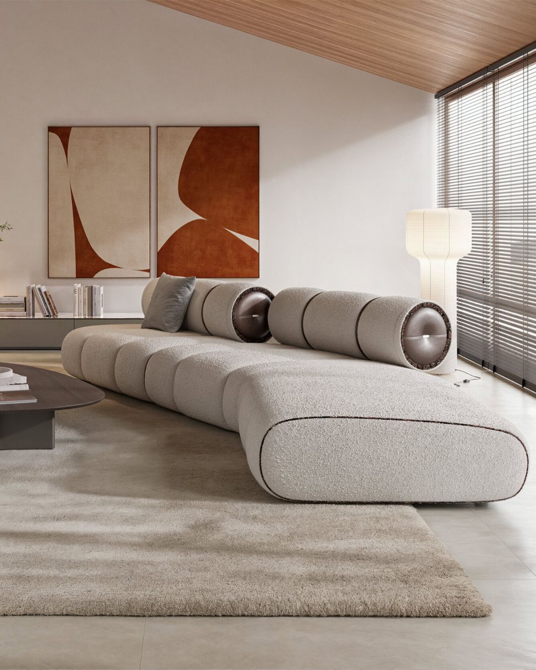 Modulinė sofa Orion su pilku audiniu