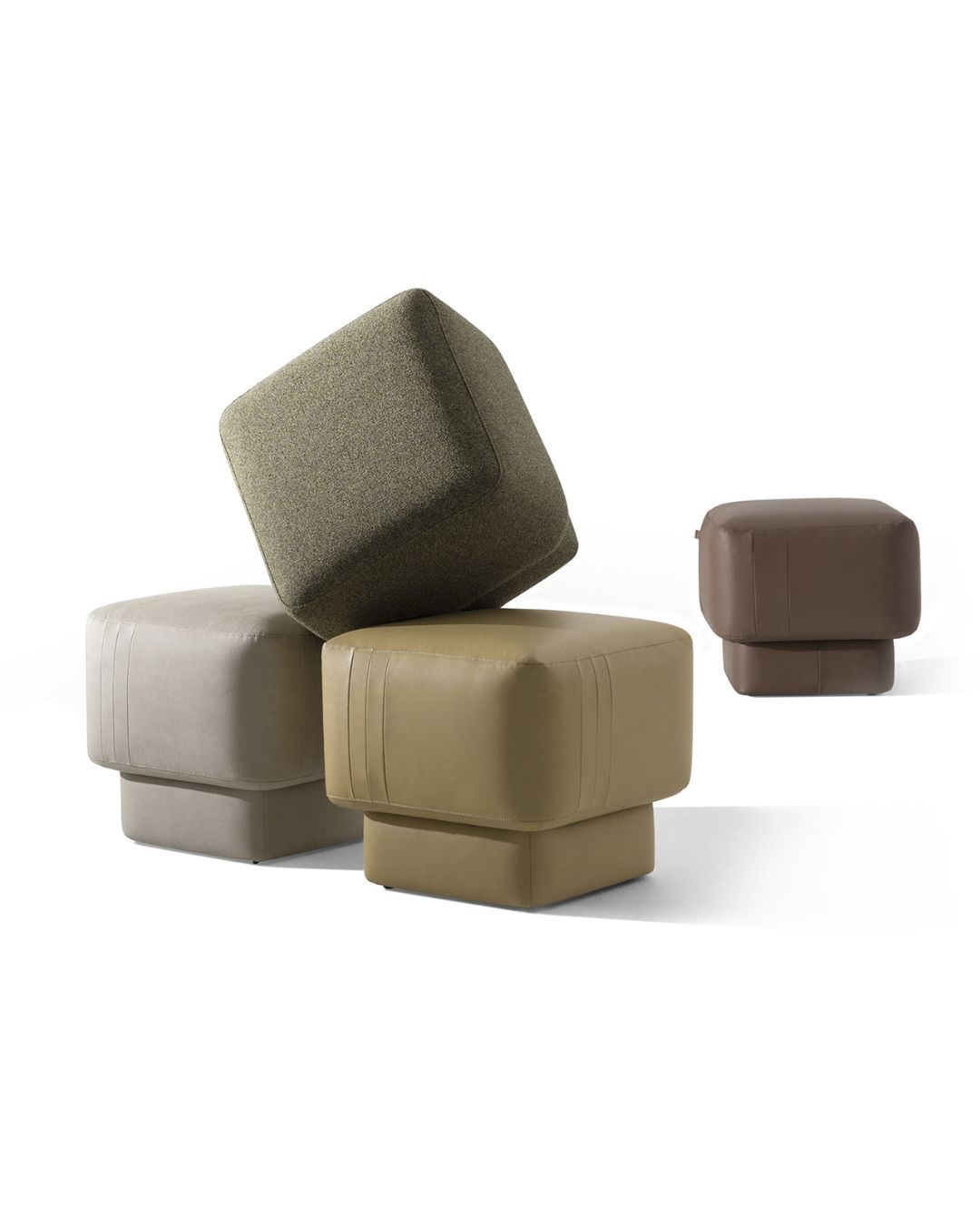 Kvadratinės formos nedidelis pufas, kuris primena grybo formą