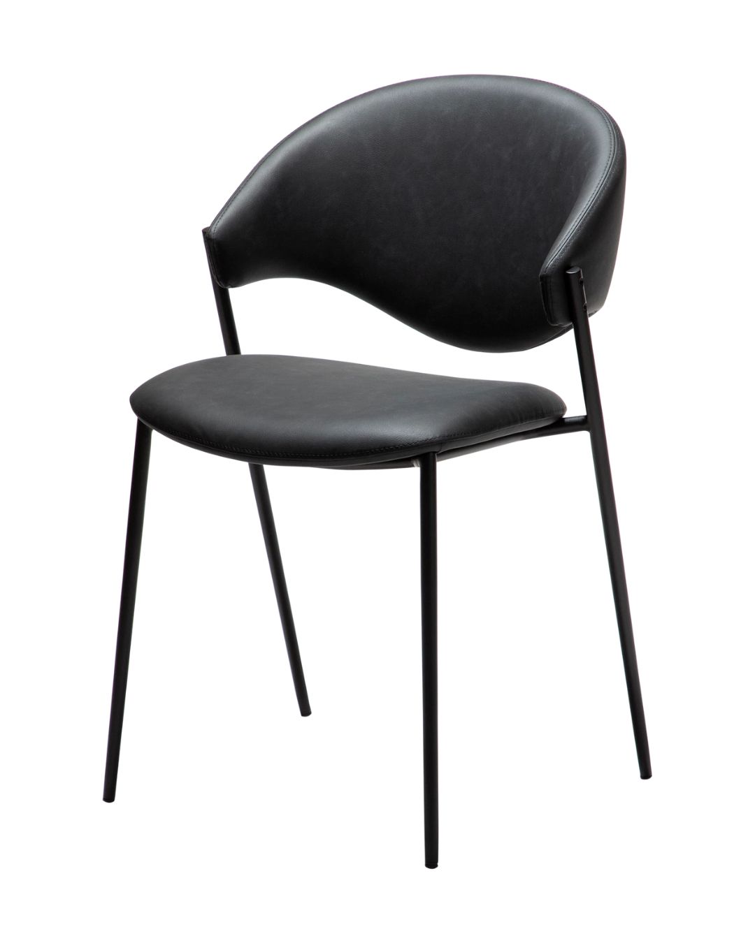 Minimalistinio dizaino dirbtinės odos valgomojo kėdė