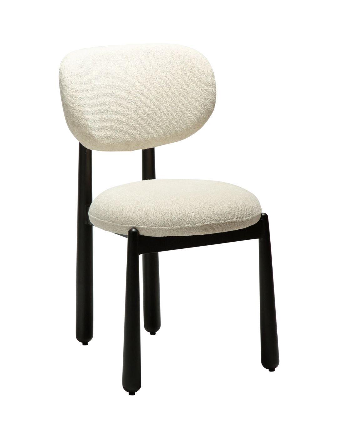 Baltos spalvos WOKE kėdė su paminkštinta sėdimąja dalimi ir atlošu