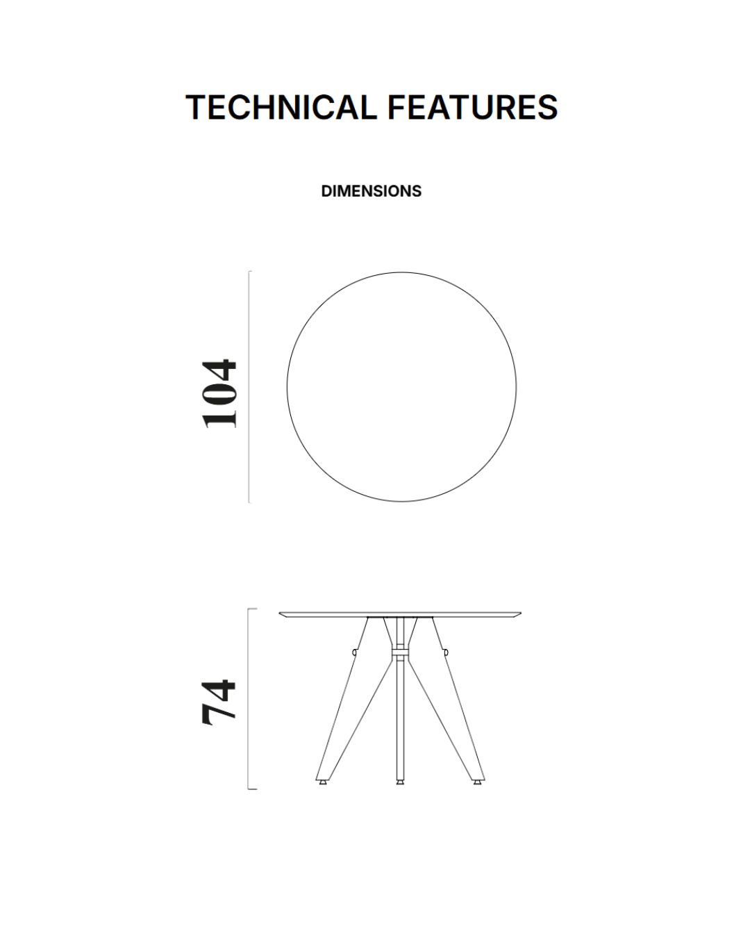 Adada stalas - techninė informacija