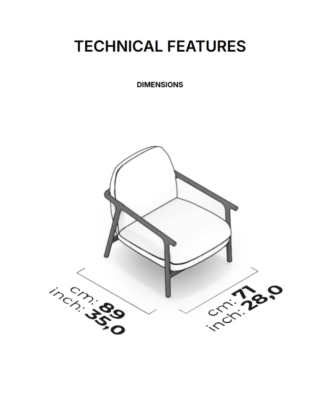 Boboli fotelis - techninė informacija