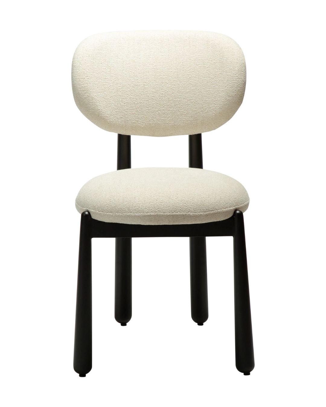 Baltos spalvos WOKE kėdė su paminkštinta sėdimąja dalimi ir atlošu