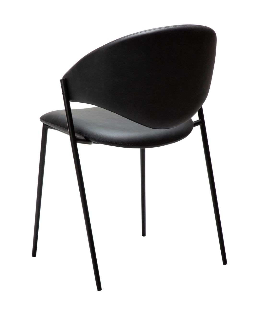 Minimalistinio dizaino dirbtinės odos valgomojo kėdė