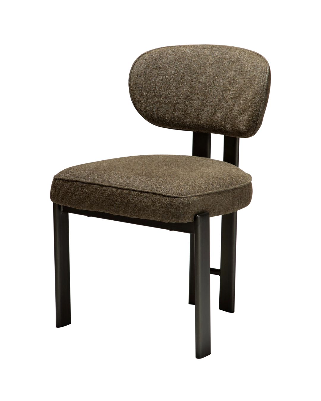 Modernaus dizaino valgomojo kėdė DUCT su tamsiai žalios spalvos audiniu