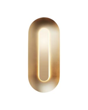 Aukso spalvos ovalus sieninis šviestuvas "Sasi Large" iš Nuura