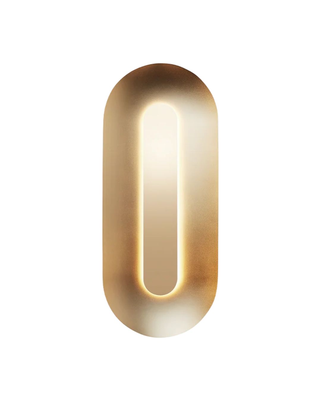 Aukso spalvos ovalus sieninis šviestuvas "Sasi Large" iš Nuura