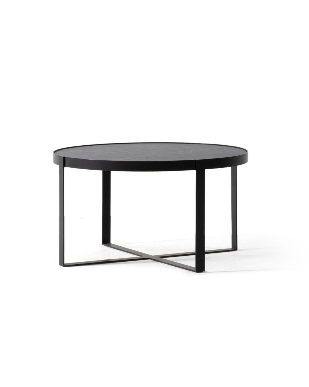 Minimalistinio dizaino apvalus kavos staliukas aukštomis metalinėmis kojelėmis