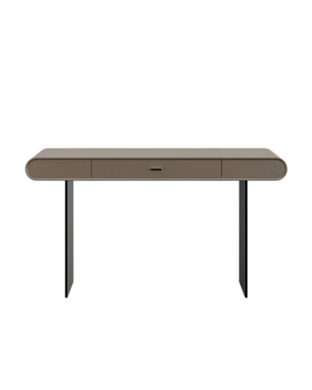 Modernaus dizaino darbo stalas su stiklinėmis kojomis