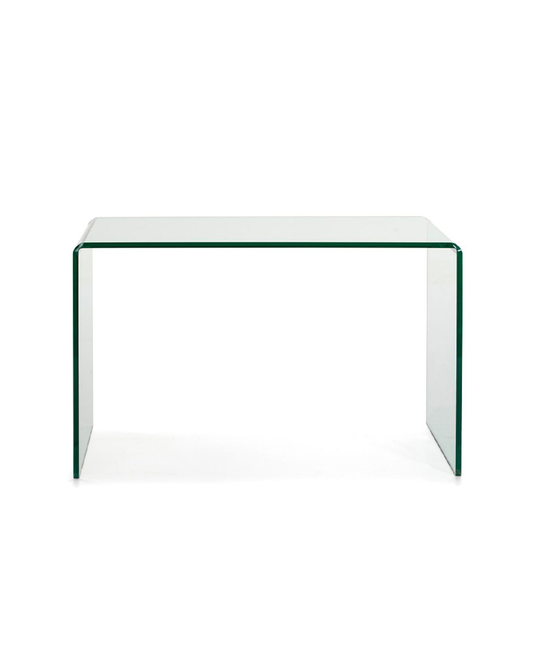 Minimalistinio dizaino stiklinis darbo stalas