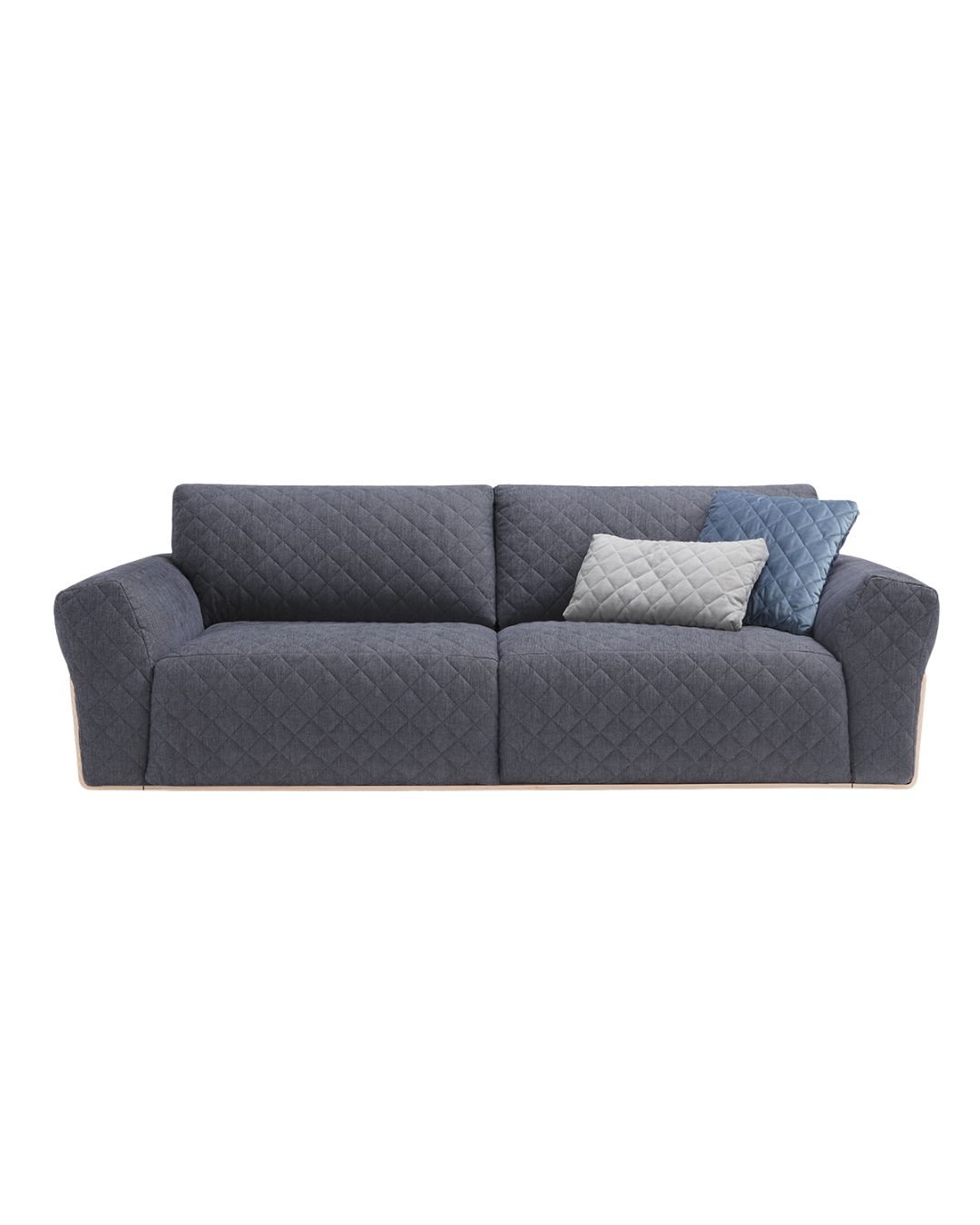 Modernaus dizaino mėlynos spalvos sofa-lova