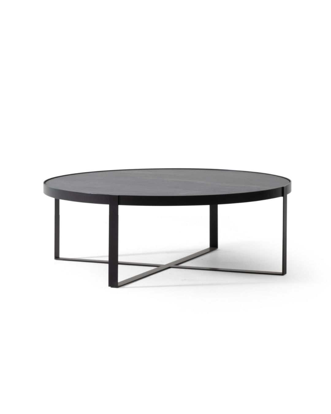 Minimalistinio dizaino apvalus kavos staliukas aukštomis metalinėmis kojelėmis