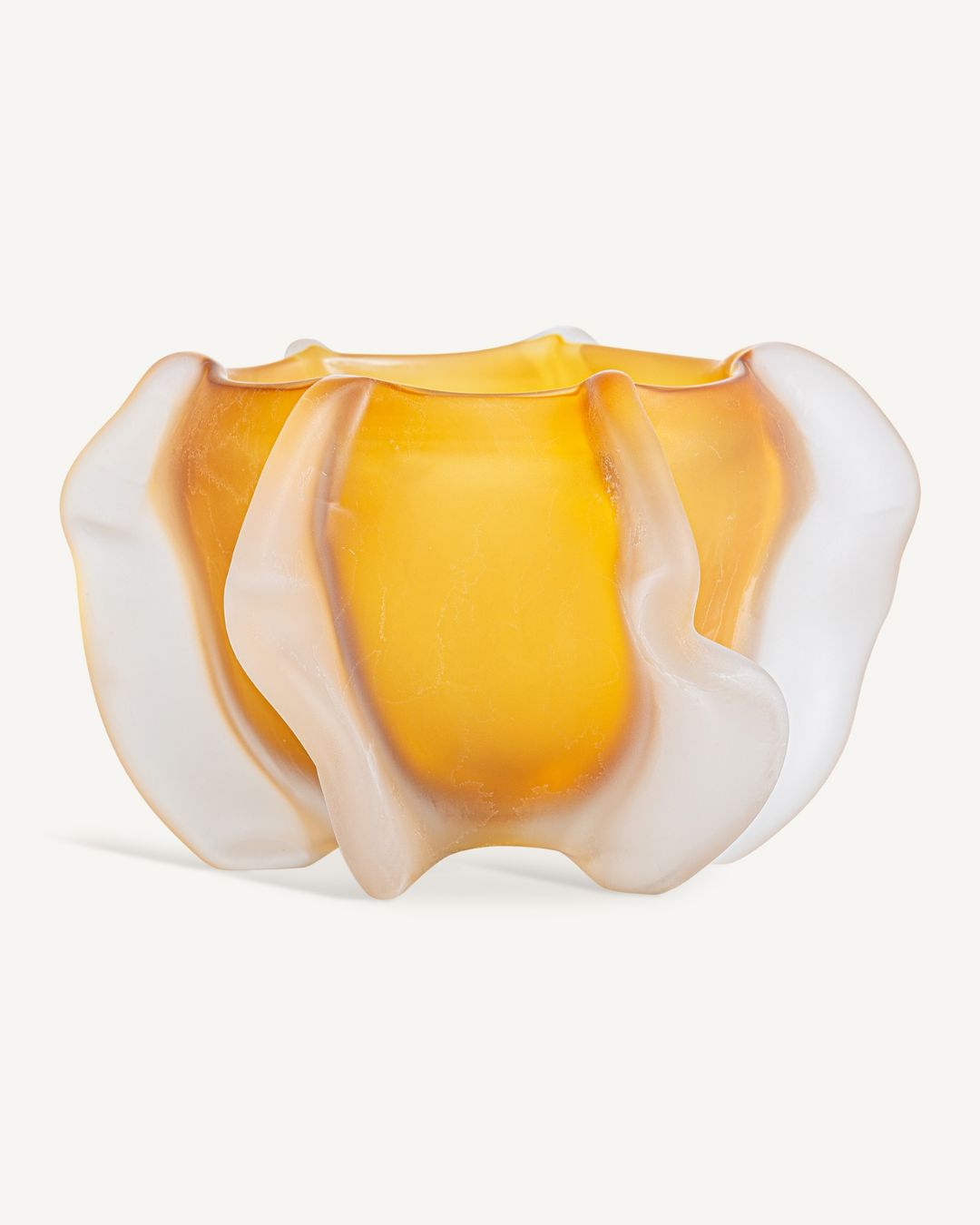 Geltonos spalvos stiklinė vaza AMBER iš Vical Home