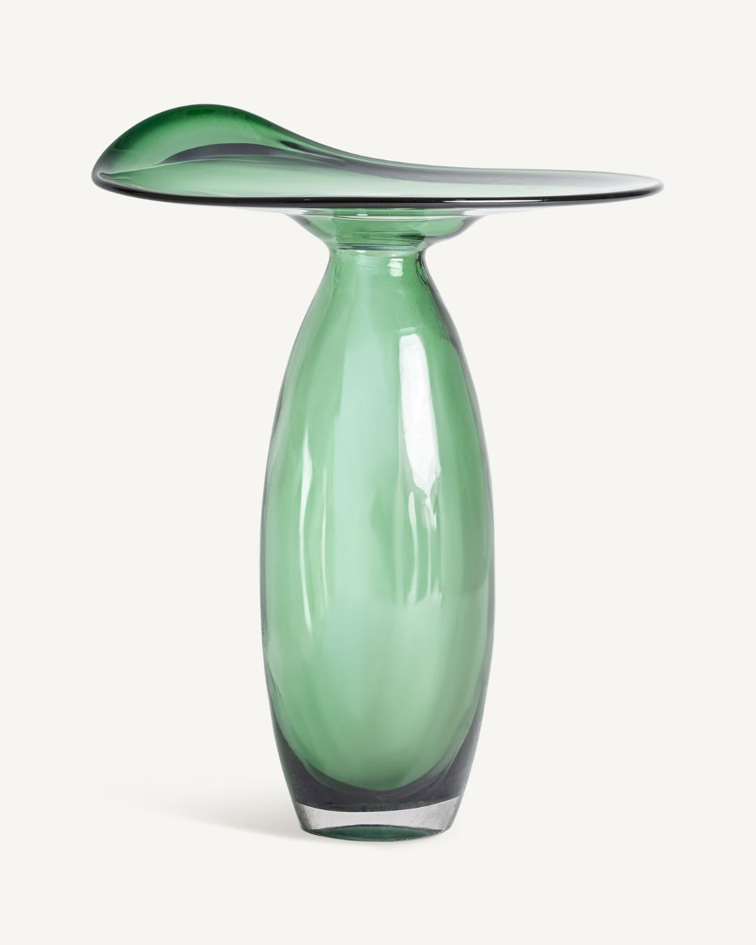 Žalios spalvos stiklinė vaza iš Vical Home