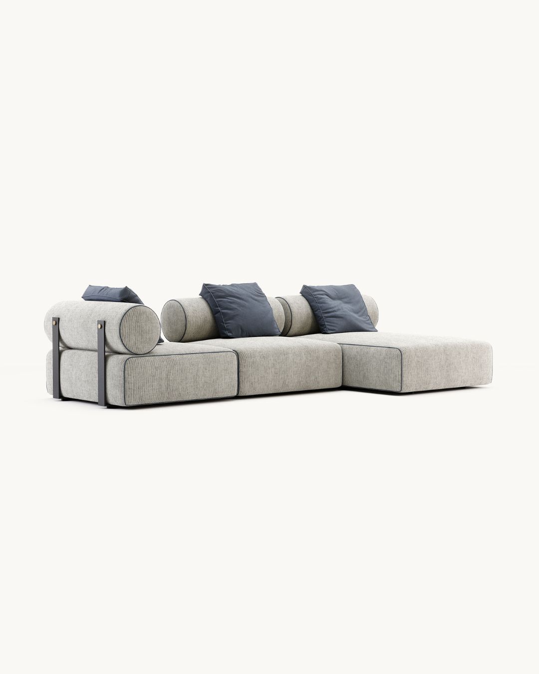 Pilkos spalvos modulinė sofą Shinto iš Domkapa