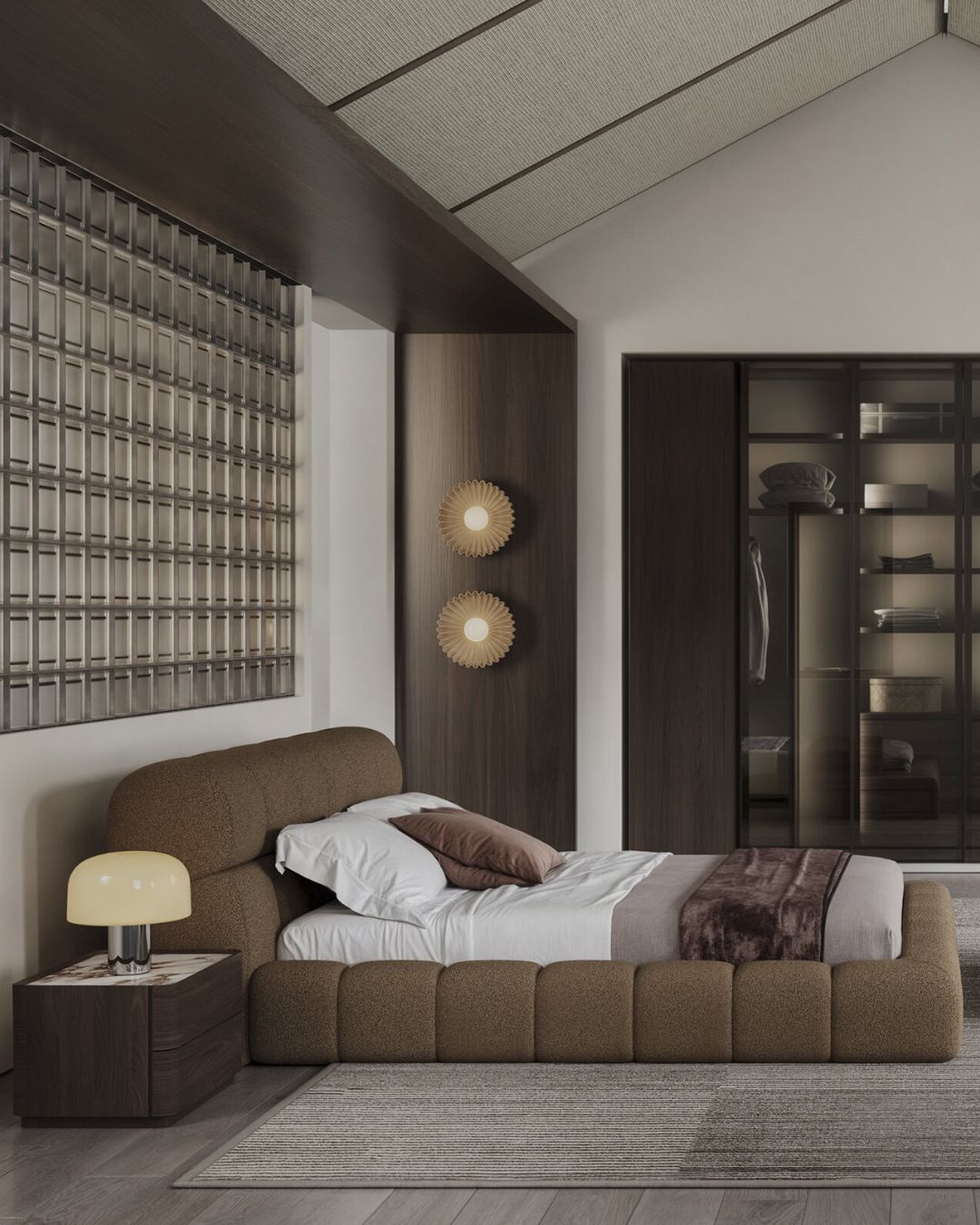 Garstyčių spalvos miegamojo lova ELIOT iš Slaloni