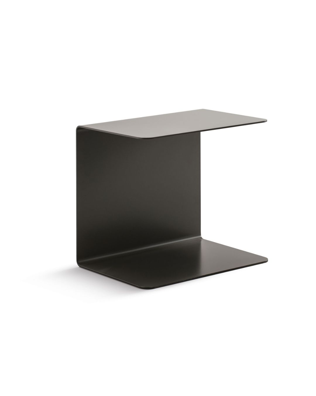 Kvadrato formos šoninis staliukas "Joke", tamsios spalvos