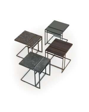 Minimalistinio dizaino kvadratiniai šoniniai staliukai