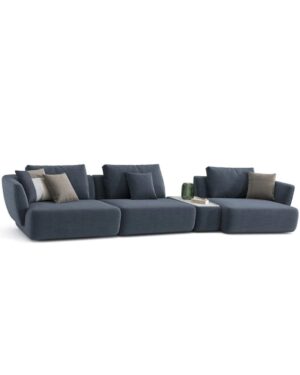 Tamsiai mėlynos spalvos sofa "Lugano"