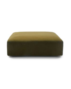 Tamsiai žalios spalvos didelis kvadratinis pufas